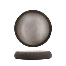 Summa Totem Plato Alto Gris 22 cm (Set de 2)