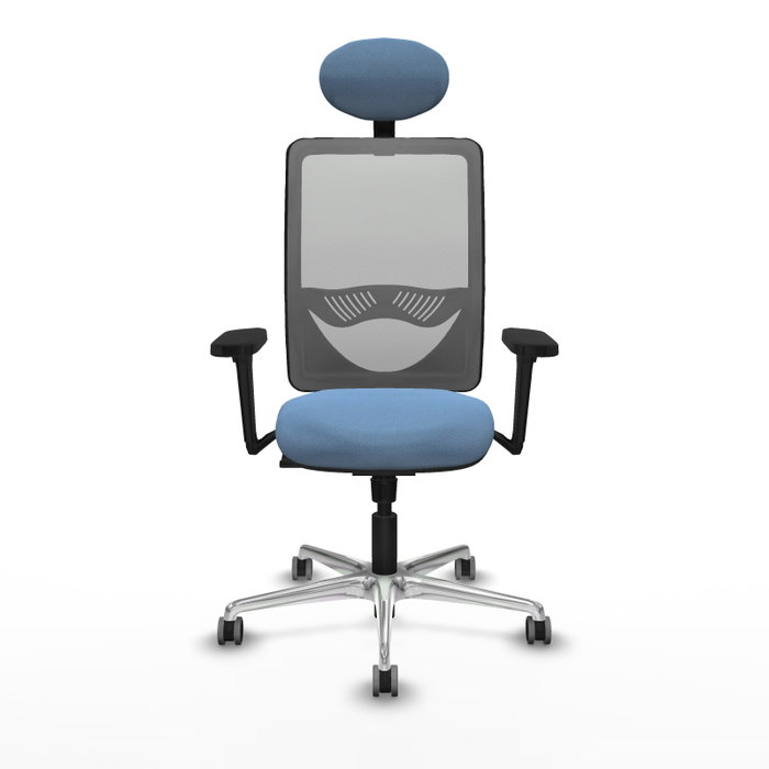 PIQUERAS Y CRESPO Silla de oficina Zulema con Mecanismo Sincro, Azul cielo y Gris PIQUERAS Y CRESPO Silla de oficina Zulema con Mecanismo Sincro, Azul cielo y Gris