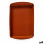 Fuente para Horno La Dehesa Barro cocido 40 x 5 x 26,5 cm (4 Unidades)