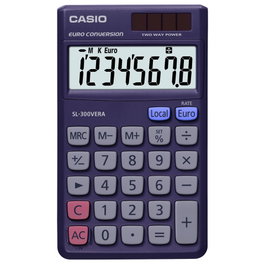 CASIO Calculadora de Bolsillo SL-300 VERA 8 Dígitos Azul Marino