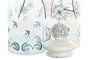 DKD Home Decor Bote Atlantico Colección Stella Maris Cristal y Gres Azul 11 x 26 x 11 cm (6 Unidades)