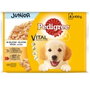 Pedigree Junior Pack de comida húmeda de pollo y buey con arroz para cachorros
