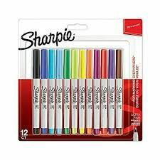 Sharpie Rotuladores Permanentes Punta Ultrafina Surtidos de 12 Unidades