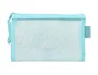 Liderpapel Bolsa Zipper Bag Poliéster Transpirable Multiusos DIN A6 Azul Pastel 110x200x3 mm