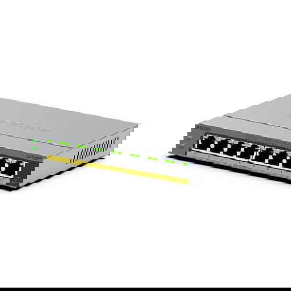 NETGEAR GS108EP Switch Gestionado L2/L3 de 8 Puertos Gigabit PoE+ con 62W, Easy Smart, Desktop o Montaje en Pared, Gris Metal