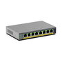 NETGEAR GS108EP Switch Gestionado L2/L3 de 8 Puertos Gigabit PoE+ con 62W, Easy Smart, Desktop o Montaje en Pared, Gris Metal