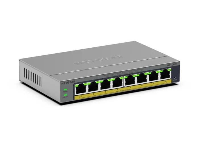 Netgear GS108EP-100EUS Switch Easy Smart 8 Puertos Gigabit PoE+
