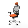 PIQUERAS Y CRESPO Silla de oficina Jorquera Naranja y Gris