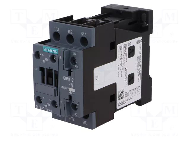 SIEMENS 3RT2027-1BB40 Contactor 3-polar 32A 24VDC
