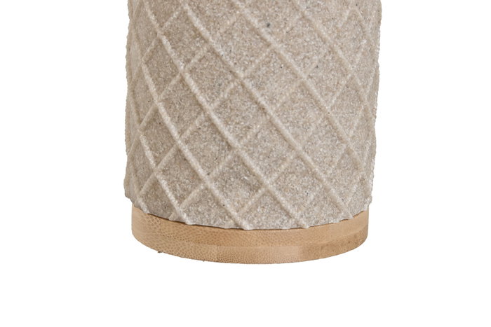 DKD Home Decor Vaso Resina Bambú Beige 7,5x7,5x10 cm