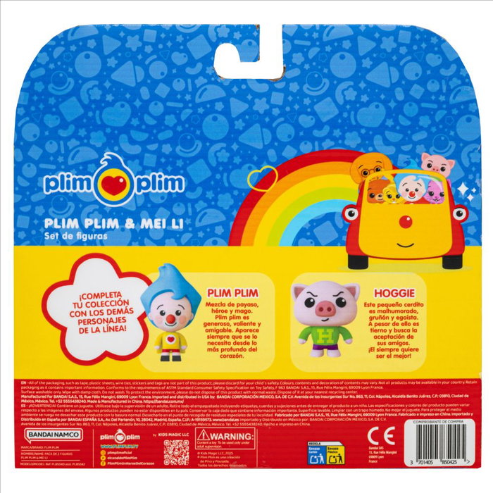 Bandai Pack de 2 Figuras de Plim Plim & Mei Li - Personajes Infantiles