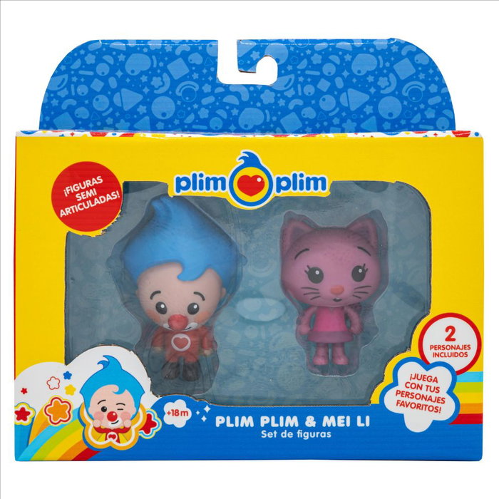 Bandai Pack de 2 Figuras de Plim Plim & Mei Li - Personajes Infantiles