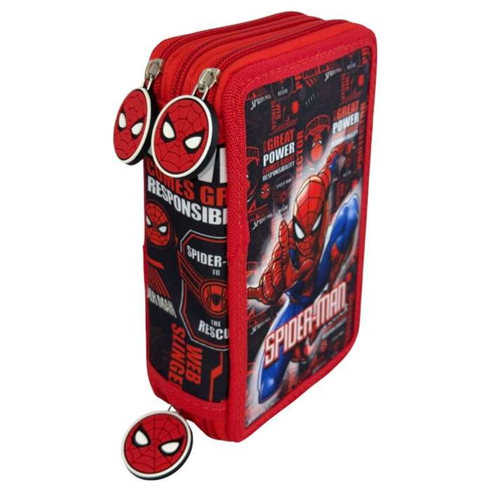 MANENTI Plumier Hero Spiderman Marvel triple 20x13,5x6,5cm