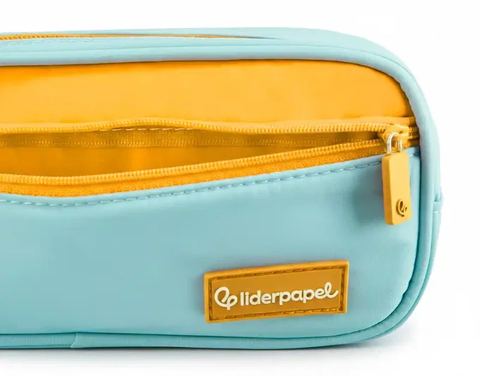 Liderpapel Estuche portatodo Duo 2 cremalleras con bolsillo frontal, azul claro, 220x90x50 mm Liderpapel Estuche portatodo Duo 2 cremalleras con bolsillo frontal, azul claro, 220x90x50 mm
