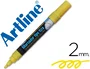 Artline EPW-4-AM Rotulador Para Pizarra Negra/Verde/Cristal, Color Amarillo, Bolsa 4 Unidades, Trazo 2 mm
