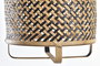 DKD Home Decor Lámpara de Techo de Ratán 36x36x48 cm Natural Marrón