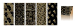 WONDER WRAPPER Papel de Regalo Rollo Black & Gold (Caja de 50)