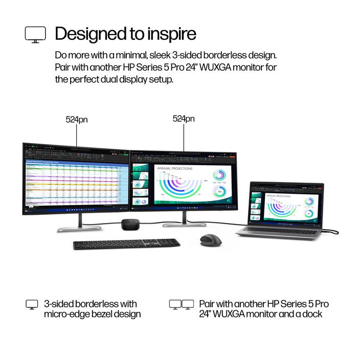 HP Series 5 Pro 524pn Monitor de 24 pulgadas WUXGA Negro HP Series 5 Pro 524pn Monitor de 24 pulgadas WUXGA Negro