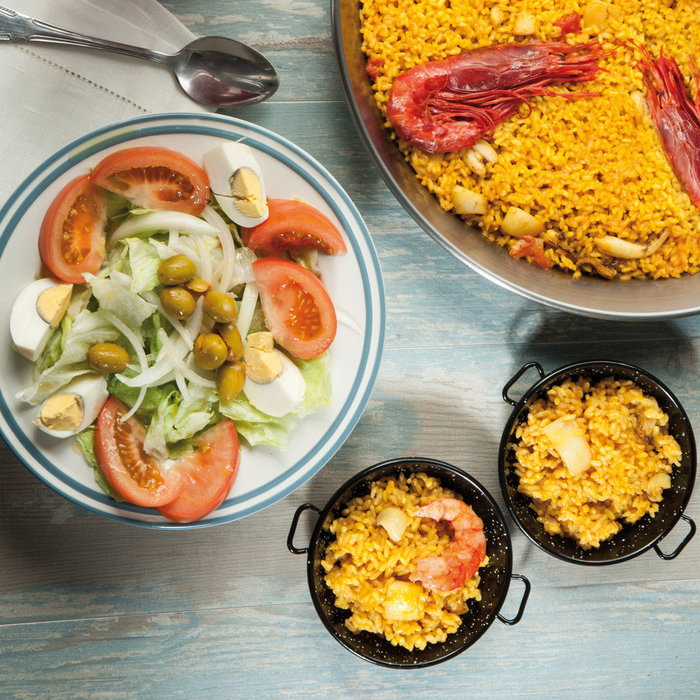 Garcima Paellera Esmaltada La Ideal - Paella Valenciana Diámetro 12 cm con Tapa (10 Unidades) Apta para Gas, Fuego y Horno