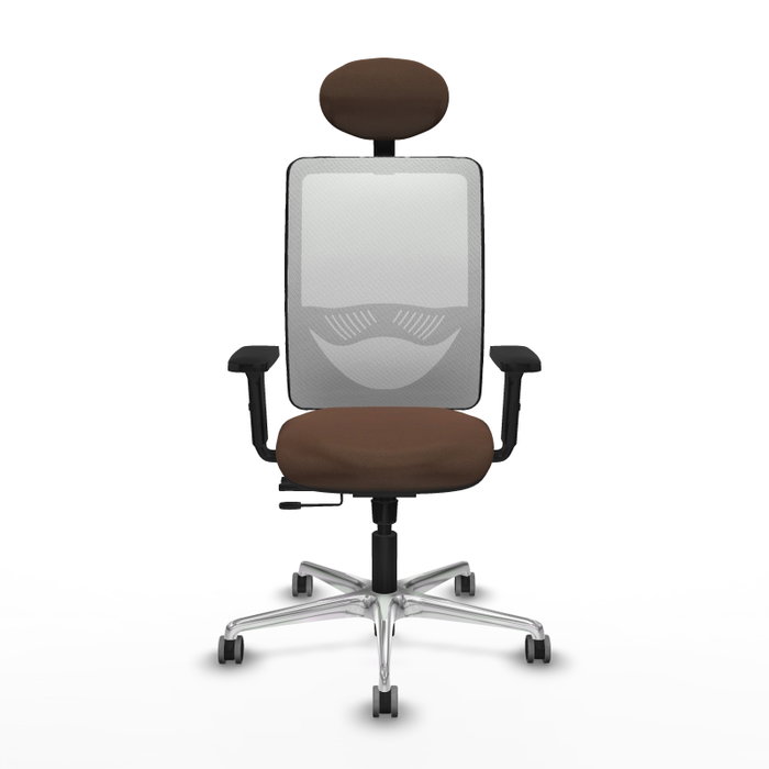 PIQUERAS Y CRESPO Silla de oficina Zulema con mecanismo Sincro/Traslack Marrón y Blanco PIQUERAS Y CRESPO Silla de oficina Zulema con mecanismo Sincro/Traslack Marrón y Blanco