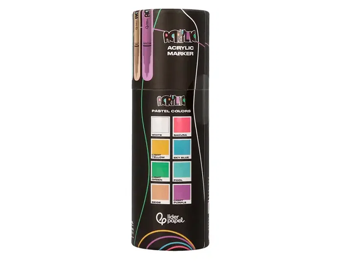 Liderpapel Rotuladores Acrylic Colores Pasteles Punta Fina 0,7 mm