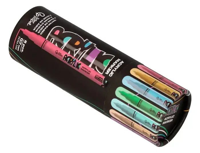 Liderpapel Rotuladores Acrylic Colores Pasteles Punta Fina 0,7 mm