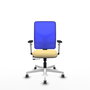 PIQUERAS Y CRESPO Silla de oficina Motilla con mecanismo Sincro/Traslack Crema y Azul