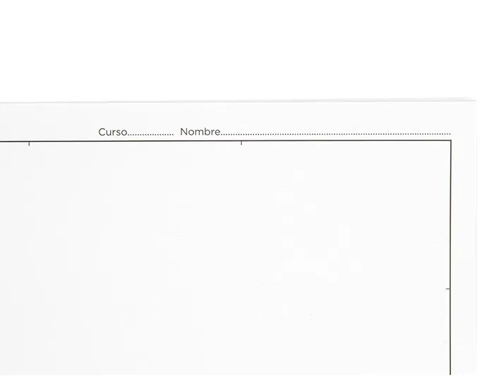 Liderpapel Bloc Dibujo Lineal Espiral 230x325mm 20 Hojas 130gr/m2 con Recuadro y 2 Taladros Perforado