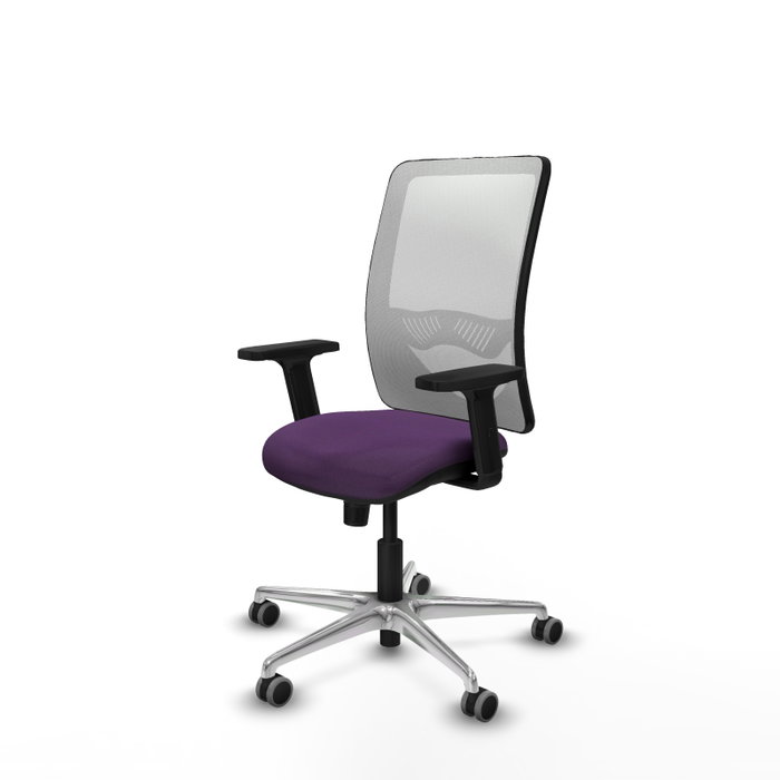PIQUERAS Y CRESPO Silla de oficina Zulema con mecanismo Sincro, Morado y Blanco