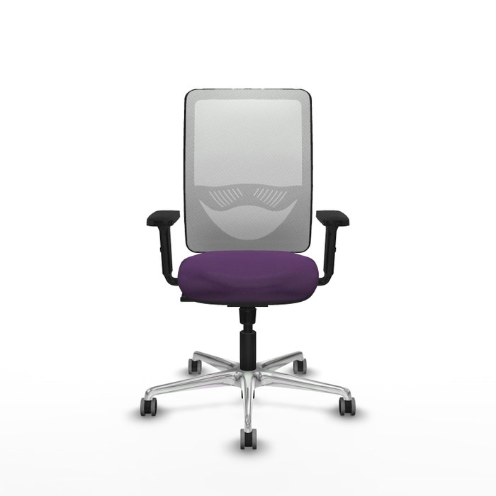 PIQUERAS Y CRESPO Silla de oficina Zulema con mecanismo Sincro, Morado y Blanco