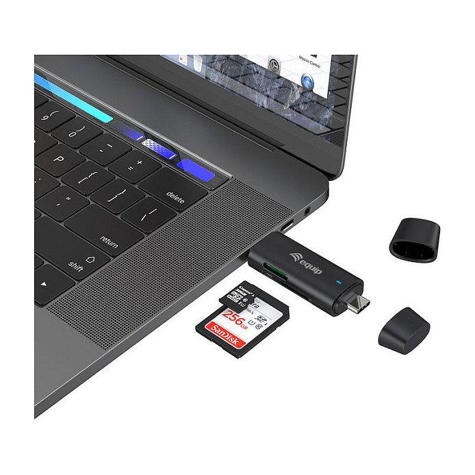Equip 245462 Lector de Tarjeta USB 3.2 Gen 1 Type-A / Type-C Negro