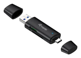 Equip 245462 Lector de Tarjetas USB 3.2 Gen 1 (5Gbps) Tipo-A/Tipo-C para SD, SDHC, SDXC, MicroSD - Negro