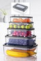 Hermia Set de Cajas de Almacenaje EMBSEF05-3581321, Sin BPA, Set de 5 Piezas Transparentes