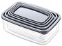 Hermia Set de Cajas de Almacenaje EMBSEF05-3581321, Sin BPA, Set de 5 Piezas Transparentes