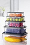 Hermia Set de Cajas de Almacenaje EMBSEF05-3581321, Sin BPA, Set de 5 Piezas Transparentes