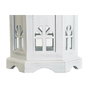 DKD Home Decor Farola de Madera y Cristal Envejecido Blanco y Gris Oscuro