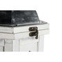 DKD Home Decor Farola de Madera y Cristal Envejecido Blanco y Gris Oscuro