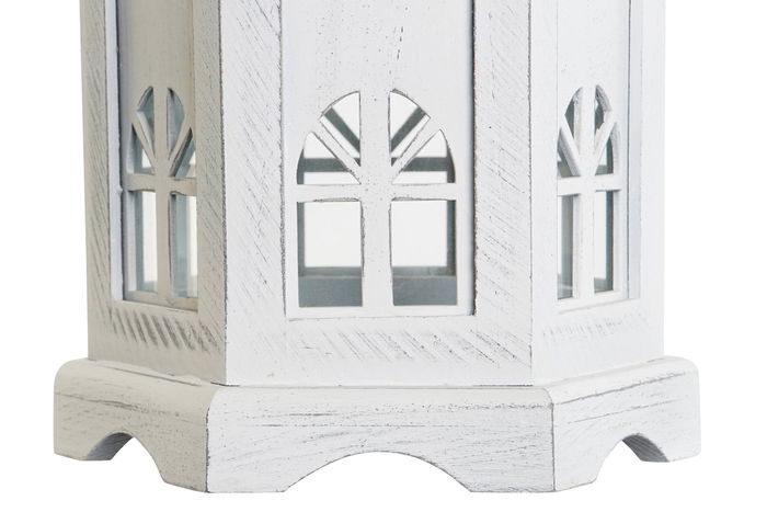 DKD Home Decor Farola Mediterraneo Blanco Gris Oscuro 17 x 39 x 19 cm