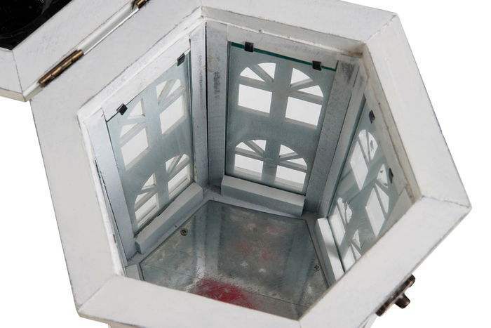 DKD Home Decor Farola Mediterraneo Blanco Gris Oscuro 17 x 39 x 19 cm