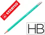 Stabilo Swano Pastel Lápiz de Grafito HB con Goma Verde, 12 unidades