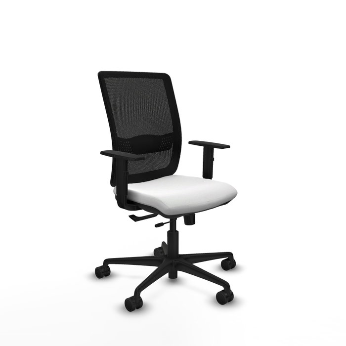 PIQUERAS Y CRESPO Silla de oficina Haches con mecanismo Sincro/Traslack, Blanco y Negro PIQUERAS Y CRESPO Silla de oficina Haches con mecanismo Sincro/Traslack, Blanco y Negro