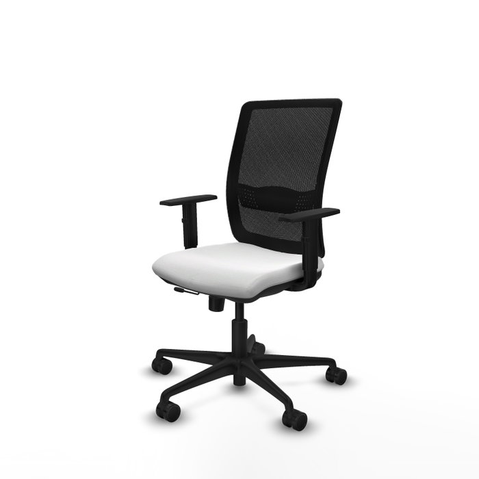 PIQUERAS Y CRESPO Silla de oficina Haches con mecanismo Sincro/Traslack, Blanco y Negro PIQUERAS Y CRESPO Silla de oficina Haches con mecanismo Sincro/Traslack, Blanco y Negro
