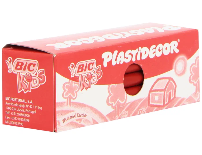 Plastidecor Ceras Unicolor Rojo Carmín Caja de 25 unidades