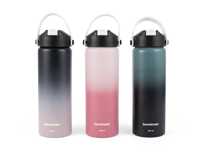 Inde Botella Sport Agua Aluminio Bicolor 800 ml 22.7x7 cm (12 Unidades)