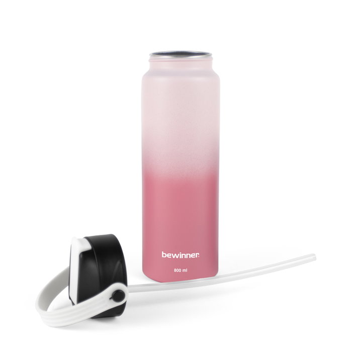 Inde Botella Sport Agua Aluminio Bicolor 800 ml 22.7x7 cm (12 Unidades)