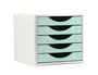 Archivo 2000 Fichero Cajones Sobremesa 5 Cajones Verde Pastel 270x340x260 mm