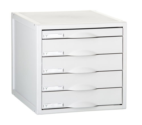 Archivo 2000 Módulo Archisystem de 5 cajones Gris 356x316x303 mm Archivo 2000 Módulo Archisystem de 5 cajones Gris 356x316x303 mm