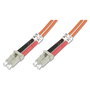 Digitus Cable de fibra óptica LC/LC OM2 Multimodo 1 m Naranja