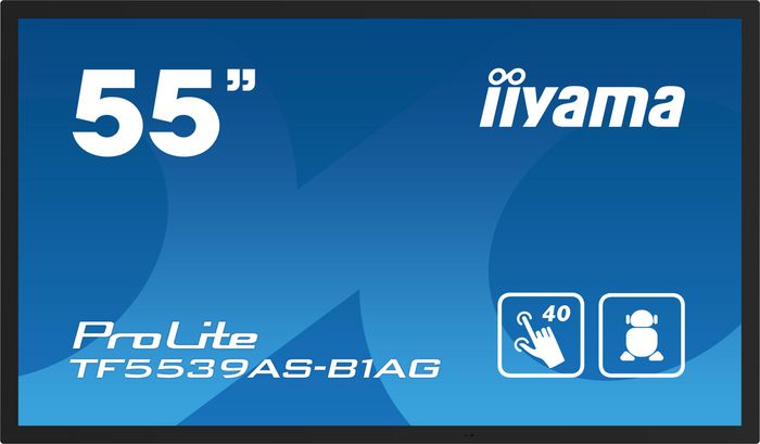 IIYAMA TF5539AS-B1AG 139.0cm(54.6") 4K Ultra HD IPS Touchscreen 2xHDMI+DP