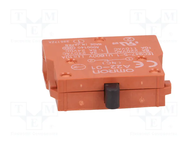 OMRON Bloques de Contactos NC A22-01 OMRON Bloques de Contactos NC A22-01